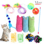 Foldable Cat Tunnel Play Tent with Mouse-Shaped Balls and Fish Simulation Toys for Kittens