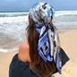 Satin Square Scarf – Elegant 2025 Print Hijab, Shawl & Hair Wrap
