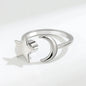 Anti-Stress Spinner Ring for Women – 18K Gold Plated Stainless Steel Fidget Ring with Sunflower & Star Design, Anxiety Relief Jewelry Gift
