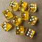10pcs/set Transparent Dice Right Angle Dice Board Game Accessories 16mm