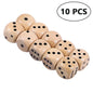 10Pcs/Set Wooden Dice Set Polyhedral Game Dice 6-sided Point Dice for Table Game Board Game Acessorios 16mm