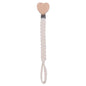 Personalized Wooden Pacifier Clip with Cloth Weave, Custom Name Baby Pacifier Chain and Teether Holder Newborn Gift