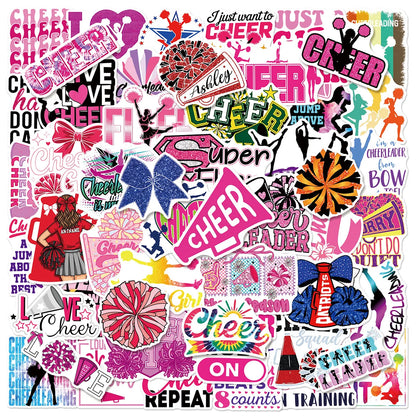 50/100PCS Cheerleading Personalized Graffiti Stickers Car Luggage Water Cups Scooter Stationery Notebook Stickers