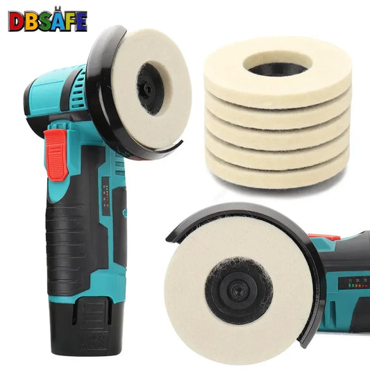 Wool Felt Polishing Wheel 50/75 mm (2.0 in / 3.0 in) Angle Grinder Disc for Metal Marble Glass Ceramic - 1pc