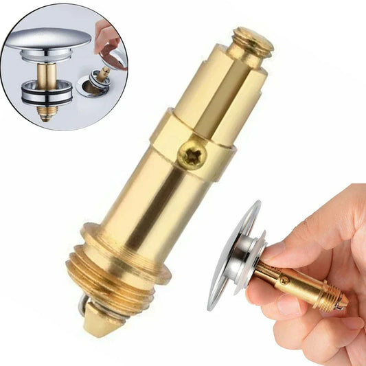 Brass Click-Clack Pop-Up Sink Plug Spring Bounce Valve Basin Drain Stopper