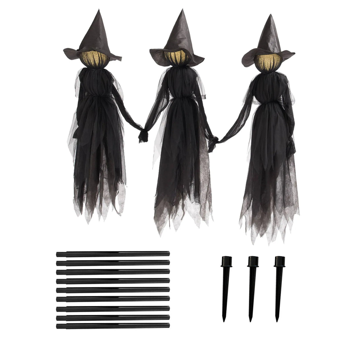 Black Halloween Creepy Cloth Decoration - 23 Style Options