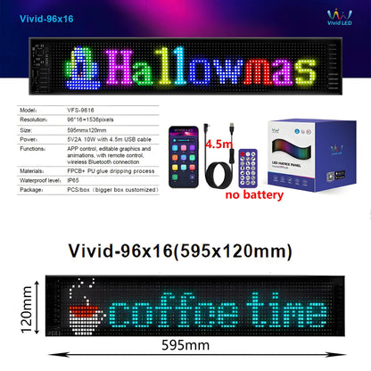 Devil Eye LED Matrix Pixel Panel Display Screen Flexible RGB Car Graffiti Scrolling Text Animation Shop Reminder Light Bluetooth