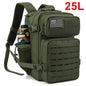 25L & 45L Tactical Backpack for Men & Women – Laser-Cut MOLLE Hiking Daypack, School & Gym Rucksack with Dual Bottle Holders