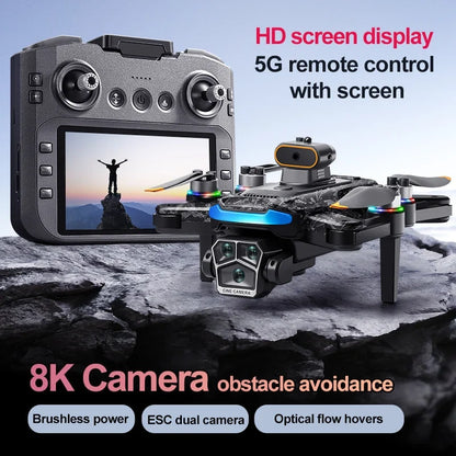 Lenovo Mi A14Pro Max 8K three Camera GPS Brushless Optical Flow Obstacle Avoidance Foldable Quadcopter RC Distance Drone ToysFPV