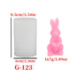 3D Big-Eared Bunny Egg Silicone Mold for Candle Making, Soap & Plaster DIY 2.4 x 2.4 x 3.3 in (6 x 6 x 8.5 cm)