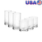 12-Piece Clear Drinkware Set — 6×16 oz (473 ml) Cooler & 6×11 oz (325 ml) Rocks Glasses, Durable Tableware for Juice, Water & Mixed Drinks