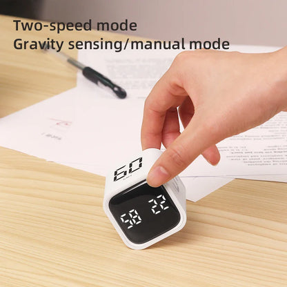 Gravity Flip Digital Timer with Silent Vibration and Sound Alarm, Adjustable 5–60 Minute Countdown for Cooking, Study & Work