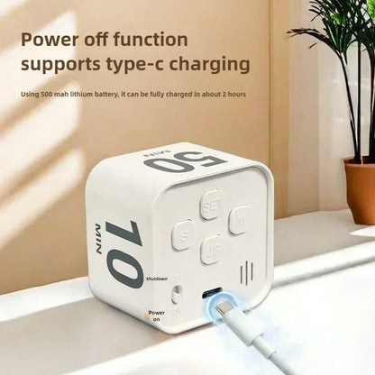 Gravity Cube Productivity Timer – 4-Preset LED Countdown for Kids, Study & Kitchen