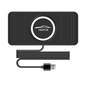 30W Qi Wireless Car Charger Pad – Silicone Non-Slip Fast Charging Mat for Qi-Compatible Phones