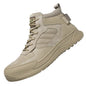 Reflective Strip Design Safety Work Shoes For Men Cow Suede Leather Indestructible Construction Boots Steel Toe Male Footwear