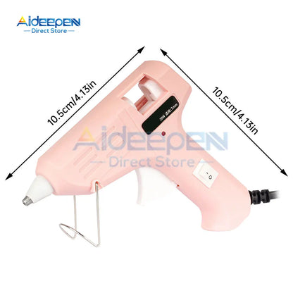 20W Mini Hot Glue Gun with 7mm x 150mm Glue Sticks – Low-Temp PTC Heater for DIY Crafts & Home Repair