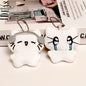 Cute Headphones Kitten Couple Keychain Mini Crying Cat Doll Plush Keyring Cartoon Dog Bee Bag Pendant Charms Backpack Decoration
