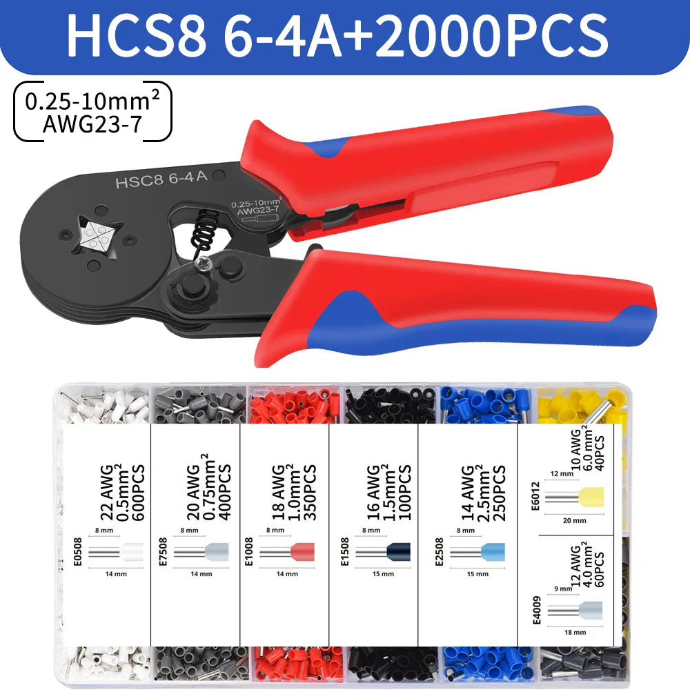 Ferrule Crimping Pliers – Mini Wire End Crimper for Tube Terminals, Carbon Steel Electrical Repair Tool