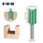 Tungsten Carbide Router Bit 3-20mm (0.12-0.79 in) Diameter, 8mm (0.315 in) Shank, Single/Double Flute Straight Bit for Woodworking