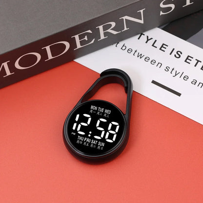 LED Hanging Digital Pocket Watch with Night Light Touch Control Pendant Clock
