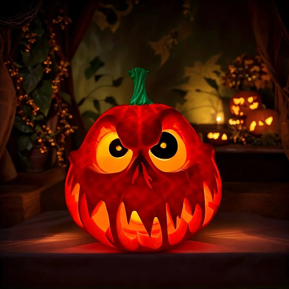 Halloween Resin Pumpkin Ornament, Hollow Design