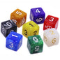 8 PCS/Lot Square Corner Dice Colorful Opaque Acrylic 6 Sided Dice  Club/Party/Family Games