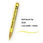Metallic Brush Marker Pen (1 or 2-Pack) – Gold & Silver Permanent Metallic Ink for Crafts, Scrapbooking & Manga (14 cm / 5.5 in)