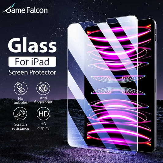 Tempered Glass Screen Protector for iPad — 1-Pack Compatible with 12.9 in (32.8 cm), 11 in (28.0 cm), 10.9 in (27.7 cm), 9.7 in (24.6 cm) — HD, Anti-Fingerprint, Oleophobic, Explosion-Proof