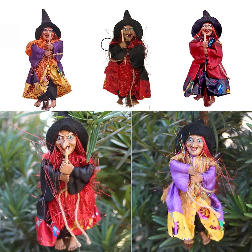 Halloween Witch Doll Ornament, 20 × 7cm, Red or Black