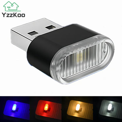 Mini USB LED Ambient Light for Car Interior - Portable Plug & Play Neon Decorative Lamp