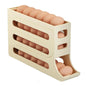 30-Egg Refrigerator Organizer - Stackable Plastic Egg Storage Box with Automatic Roller