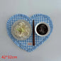 Placemats Dining Table Korean Plaid Heart-shaped Placemat Water Cup Mat Cute Pleated Lace Mat Fabric Coaster Dining Mat