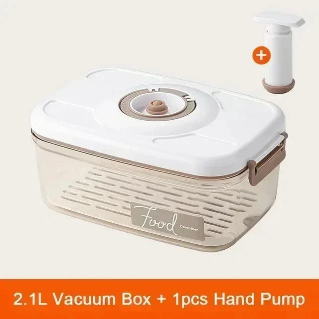 Food Vacuum Storage Box Sealed Kitchen Fresh-Keeping Box Large Capacity Food Transparent Storage Container with Vacuum Pump