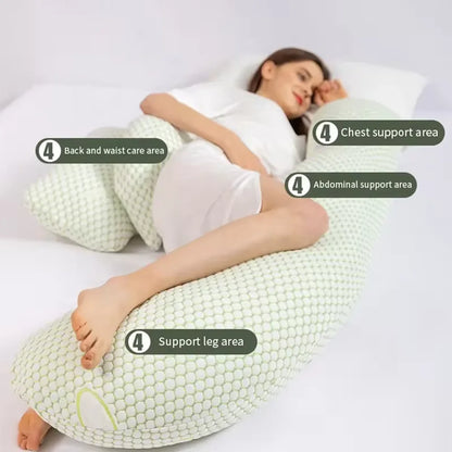 Multifunctional Pregnancy Pillow - Maternity Sleeping & Breastfeeding Support, Removable Washable Cover