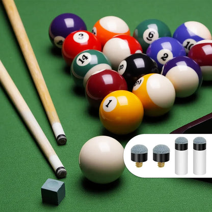 5/10-Pack 12mm Screw-On Pool Cue Tips with Ferrules — Leather Billiard Cue Tip Replacements