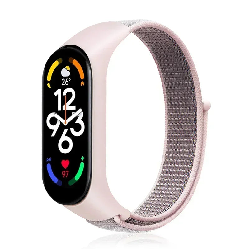 Nylon Loop Replacement Strap for Smart Fitness Tracker – Soft Adjustable Breathable Woven Wristband