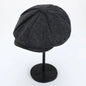 Retro Men’s Newsboy Cap – Classic Herringbone Octagonal Hat, British Style Flat Cap for Autumn & Winter, Vintage Painter Beret