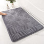 Thick Striped Absorbent Floor Mat – Non-Slip Cotton Velvet Bathroom Rug