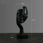 Resin Abstract Mask Statues European Miniature Figurines for Interior Home Office Study Desktop Figure Ornament Decor Gift