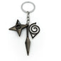 Anime Ninja Keychain Set: Kunai, Shuriken & Red Cloud Charms for Backpack, Car & Keys