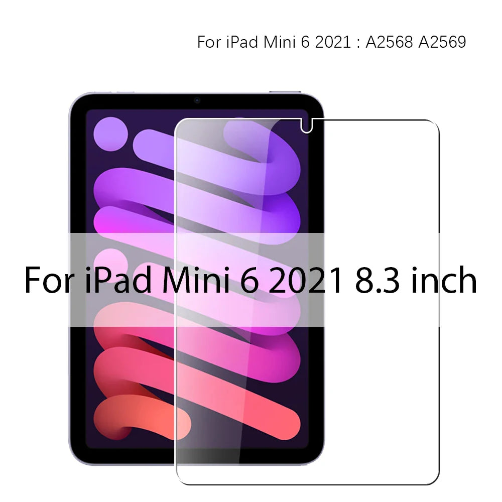 Tempered Glass Screen Protector for iPad Pro 11/12.9/13-inch, iPad Air & iPad Mini - 9H Anti-Fingerprint HD Scratch Resistant