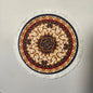 Woven Persian Flower Mouse Pad 9.1 x 7.1 in (23 x 18 cm) Non-Slip Rubber Desk Mat with Fringe — Retro Style
