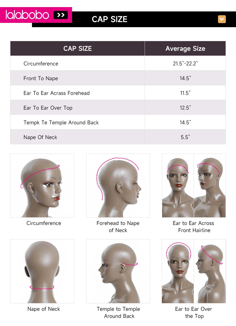 Lalabobo Straight Human Hair Lace Front Wig, 13x4 or 13x6