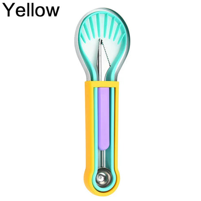 3-in-1 Avocado Slicer Corer Peeler – Plastic Fruit & Vegetable Cutter with Pitter