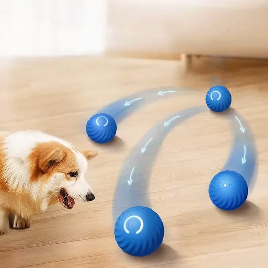 Interactive Rechargeable Gravity Jump Ball for Cats & Dogs - Bite-Resistant Auto-Rolling Chase Toy, 2.05 in (5.2 cm)