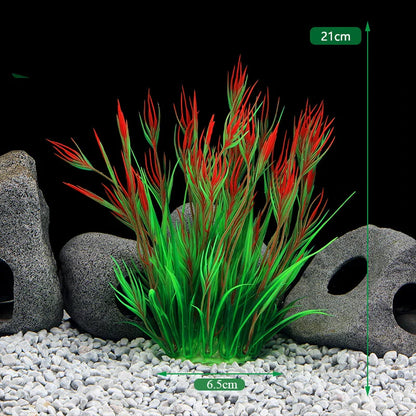 Artificial Aquarium Plants — Plastic Underwater Decorations for Fish Tanks, Realistic Aquarium Decor