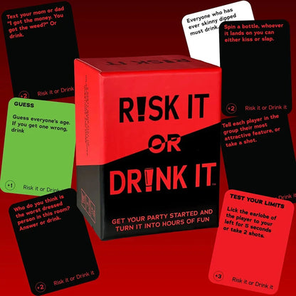 Risk It or Drink It – Hilarious Adult Party & Drinking Card Game