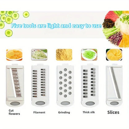 7-in-1 Mandoline Slicer – Multi-Function Vegetable & Cheese Grater for Potato, Carrot, Cucumber