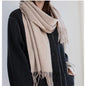 Solidlove 100% Wool Winter Scarf for Women – Luxury Cashmere-Feel Shawl, Poncho & Wrap | Warm Fashion Scarf for Ladies