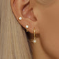 3-Piece Star Drop Earrings Set – 18K Gold Stainless Steel Dangle Jewelry